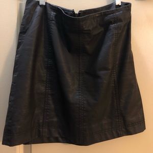 Free People Leather Skirt
